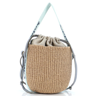 Chloe Woody Basket Tote Woven Raffia Small