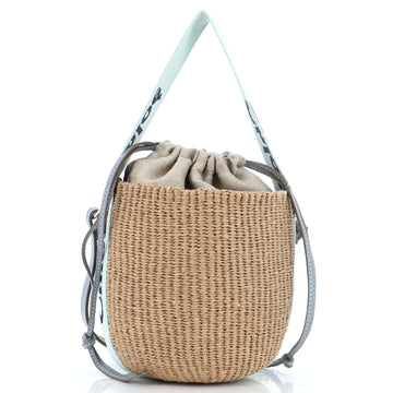 Chloe Woody Basket Tote Woven Raffia Small
