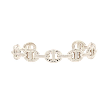 Hermes Chaine d'Ancre Enchainee Bracelet Sterling Silver Medium