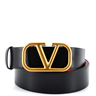 Valentino Garavani VLogo Reversible Belt Leather Wide