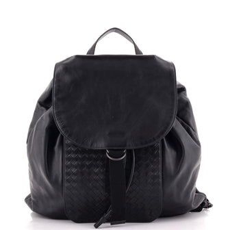 Bottega Veneta Backpack Leather with Intrecciato Large
