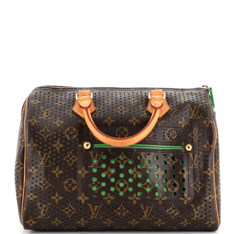 Louis Vuitton Speedy Handbag Perforated Monogram Canvas 30