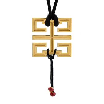 Cartier Le Baiser Du Dragon Pendant Necklace 18k Yellow Gold with Cord and Beads