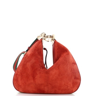 Gucci Attache Shoulder Bag Suede Small