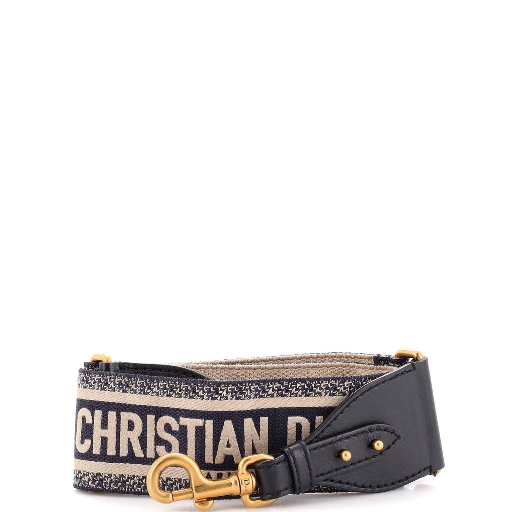 Christian Dior Logo Shoulder Strap Embroidered Canvas 264571