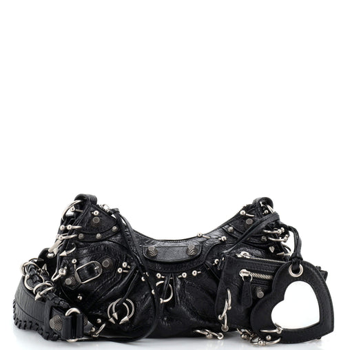 Balenciaga Le Cagole Giant Studs Shoulder Bag Piercing Embellished
