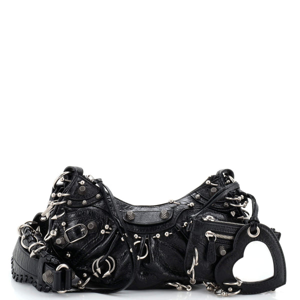 Balenciaga Le Cagole Giant Studs Shoulder Bag Piercing Embellished