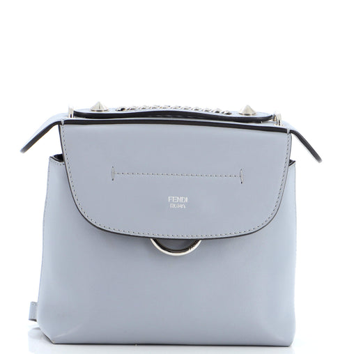 Fendi Back To School Backpack Fendi Mini Gray Calfskin Back To School Convertible Backpack  main image 4