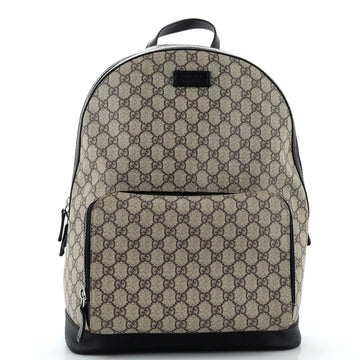 Gucci Zip Pocket Backpack GG Coated Canvas Medium
