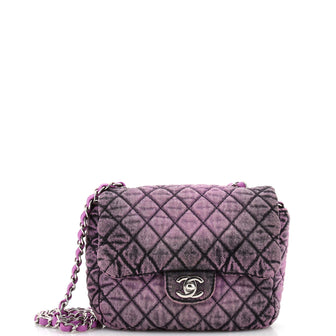 Chanel Denimpression Flap Bag Quilted Distressed Denim Small