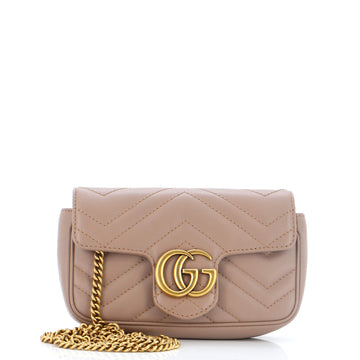 Gucci GG Marmont Flap Bag Matelasse Leather Super Mini