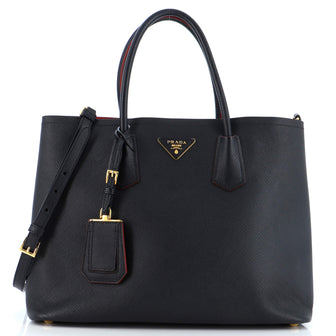 Prada Cuir Double Tote Saffiano Leather Large