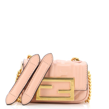 Fendi Baguette NM Bag Zucca Embossed Leather Nano
