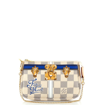 Louis Vuitton Pochette Accessoires Limited Edition Cities Damier Summer Trunks Mini