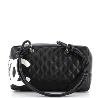Chanel Cambon Bowler Bag Quilted Leather Medium