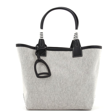 Hermes Sac Steeple Tote Toile with Leather 25