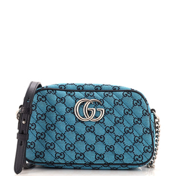 Gucci GG Marmont Shoulder Bag Diagonal Quilted GG Canvas Small
