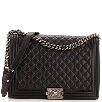 Chanel Boy Flap Bag Quilted Calfskin Large
