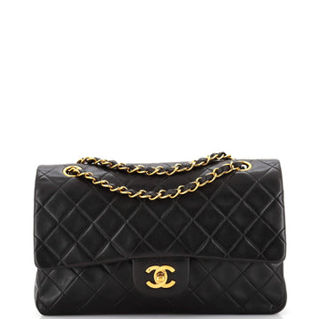 Chanel Vintage Classic Double Flap Bag Quilted Lambskin Medium