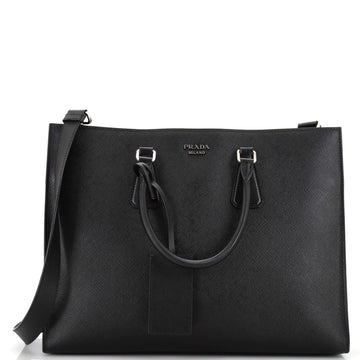 Prada Boxy Convertible Open Tote Saffiano Leather Large
