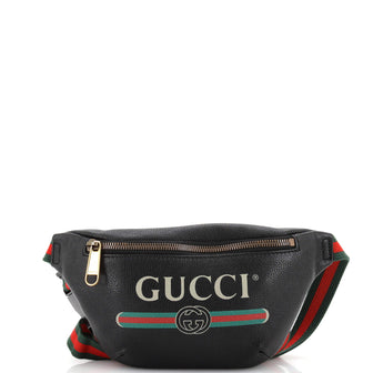 Gucci Logo Belt Bag Printed Leather Small