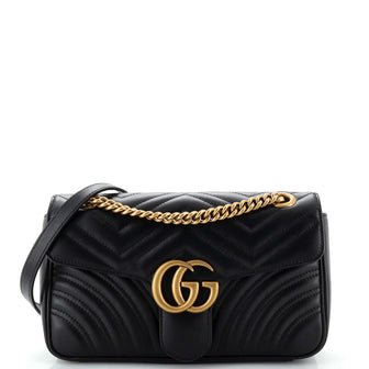 Gucci GG Marmont Flap Bag Matelasse Leather Small