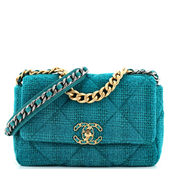 Chanel 19 Flap Bag Quilted Tweed Medium