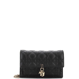 Christian Dior Miss Dior Charms Chain Pouch Cannage Quilt Lambskin