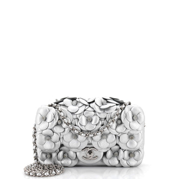 Chanel CC Camellia Flap Bag Embellished Lambskin Mini