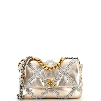 Chanel 19 Flap Bag Crochet Quilted Calfskin Medium