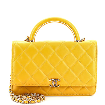 Chanel Charming Handle Wallet on Chain Quilted Lambskin