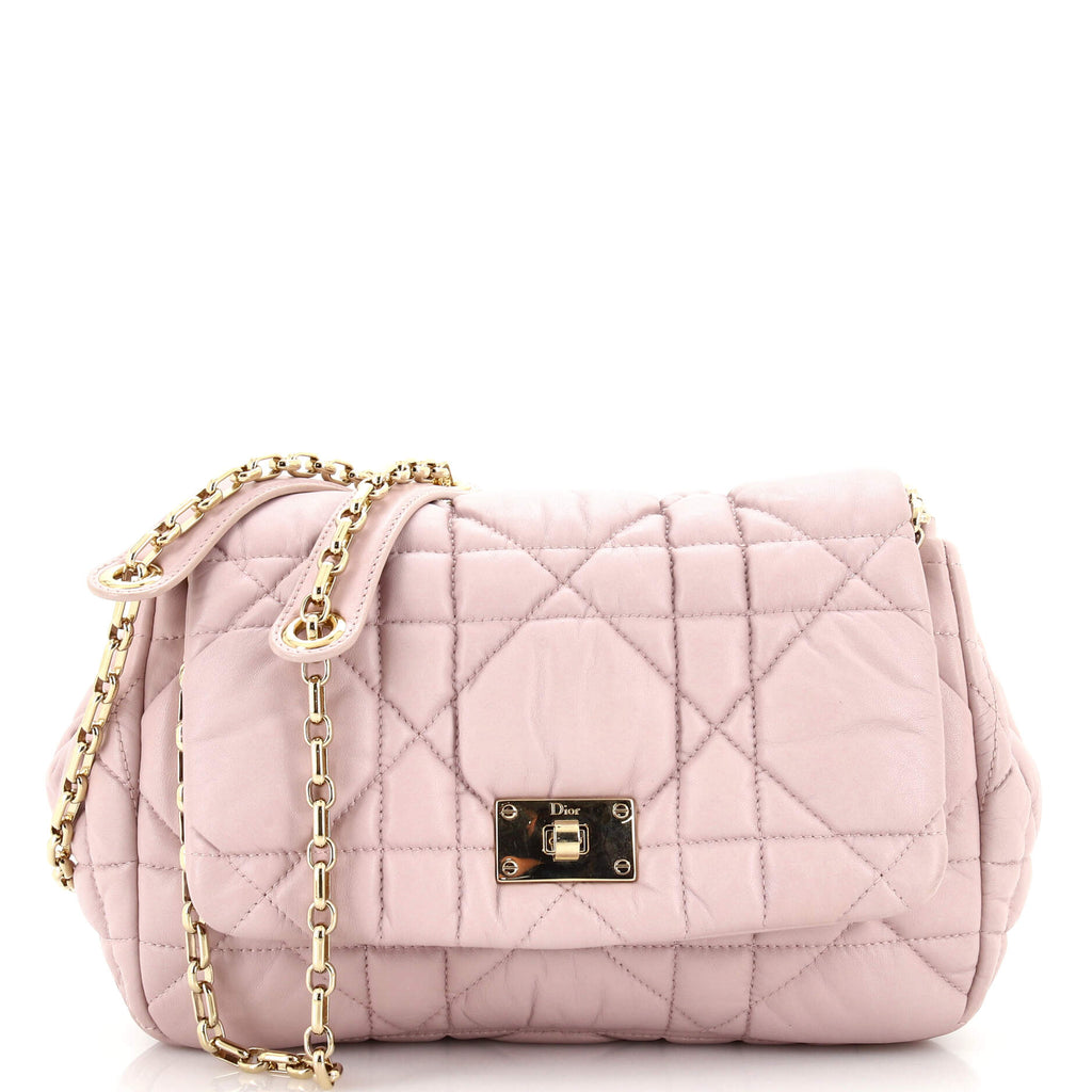 Christian Dior Milly La Foret Handbag Cannage Quilt Lambskin