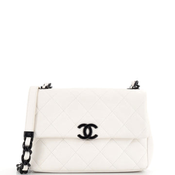 Chanel My Everything Flap Bag Quilted Caviar Medium