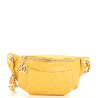 Chanel Bi Classic Waist Bag Quilted Crumpled Calfskin