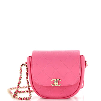 Chanel Casual Trip Messenger Bag Quilted Goatskin Mini