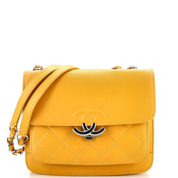 Chanel CC Box Flap Bag Quilted Calfskin Mini