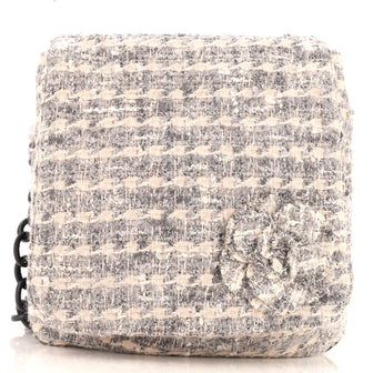 Chanel Camellia Messenger Bag Tweed Large