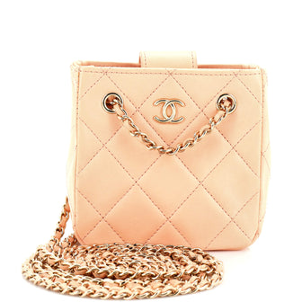 Chanel CC Square Clutch with Chain Quilted Lambskin Mini