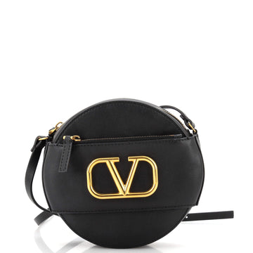 Valentino Garavani VLogo Round Crossbody Bag Leather
