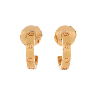 Cartier Love Hoop Earrings 18K Rose Gold Small