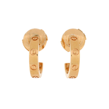 Cartier Love Hoop Earrings 18K Rose Gold Small