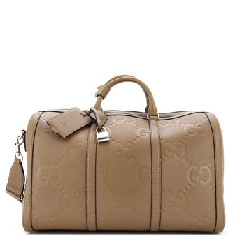 Gucci Duffle Bag Jumbo GG Embossed Leather Small