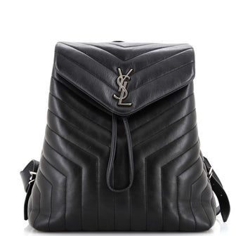 Saint Laurent LouLou Backpack Matelasse Chevron Leather Medium