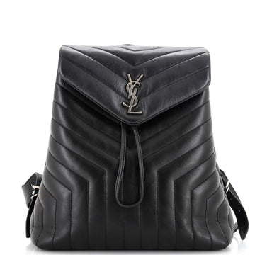 Saint Laurent LouLou Backpack Matelasse Chevron Leather Medium