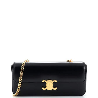 Celine Triomphe Chain Shoulder Bag Leather Medium