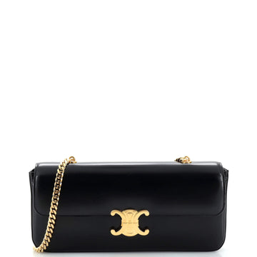 Celine Triomphe Chain Shoulder Bag Leather Medium