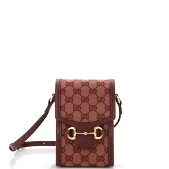 Gucci Horsebit 1955 Crossbody Bag GG Coated Canvas Mini