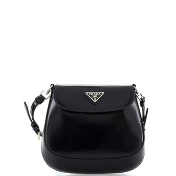 Prada Cleo Flap Shoulder Bag Spazzolato Leather Mini