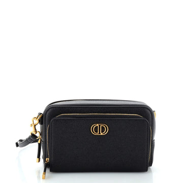 Christian Dior Caro Double Pouch Crossbody Bag Leather