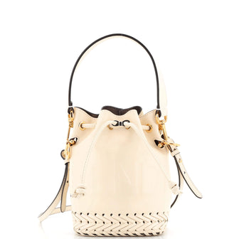 Fendi Mon Tresor Bucket Bag Leather with Whipstitch Detail Mini